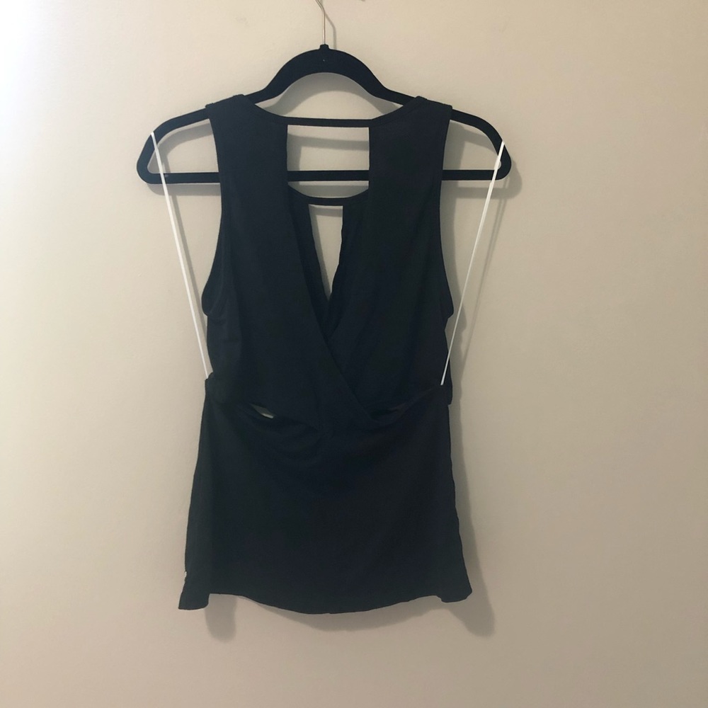 Fabletics Black Strappy Workout Top - image 5